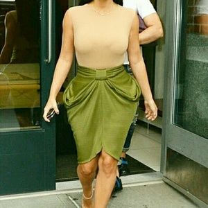 💋KNEE-LENGTH SKIRT DOUBLE DRAPE!!!